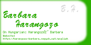 barbara harangozo business card